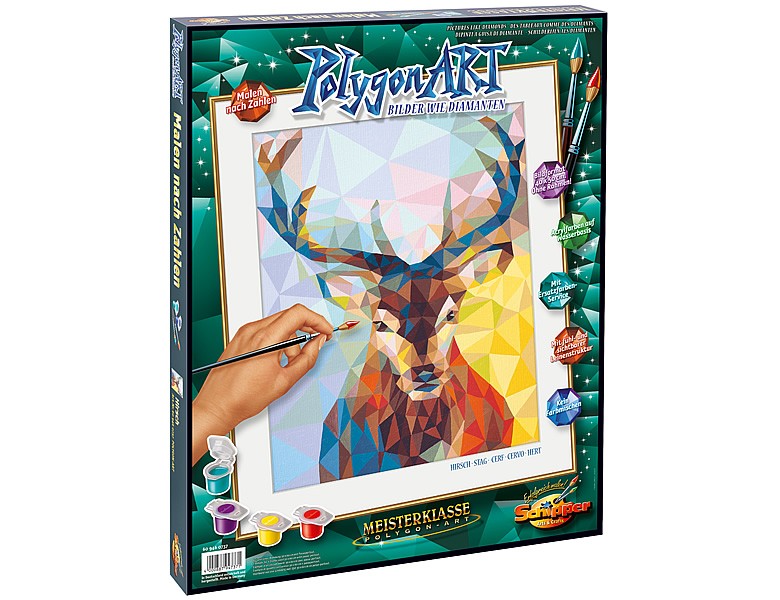 Schipper 609460737 - Paint By Numbers - Polygon Art Deer - New