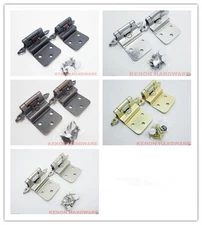 Lot of 40 Pairs (80Pcs) Self Closing 3/8"    INSET  OFFSET Style Cabinet Hinges 