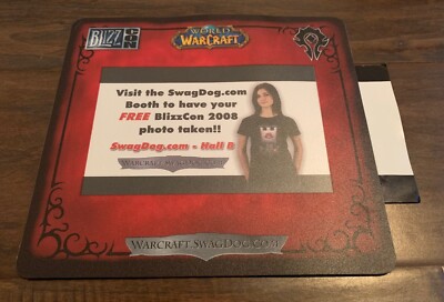 Blizzard Crossover Promo Warcraft Swagdog.com Mousepad Blizzcon 2008 NEW