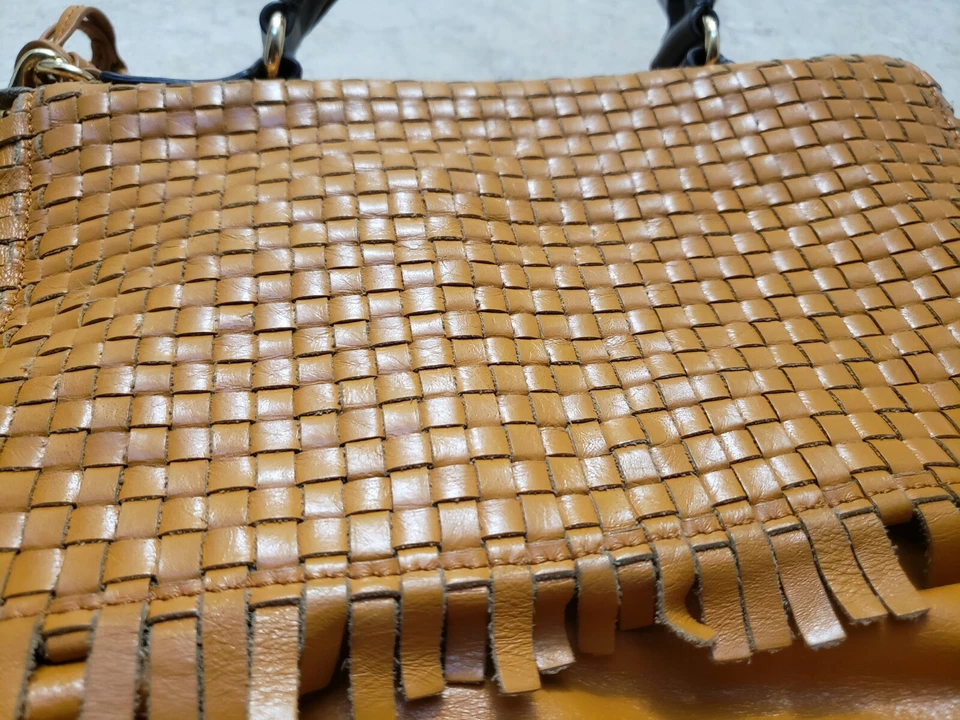 Bolso de Hombro de Cuero Naranja Badgley Mischka AUTÉNTICO PVP $700 Foto 4 de 4