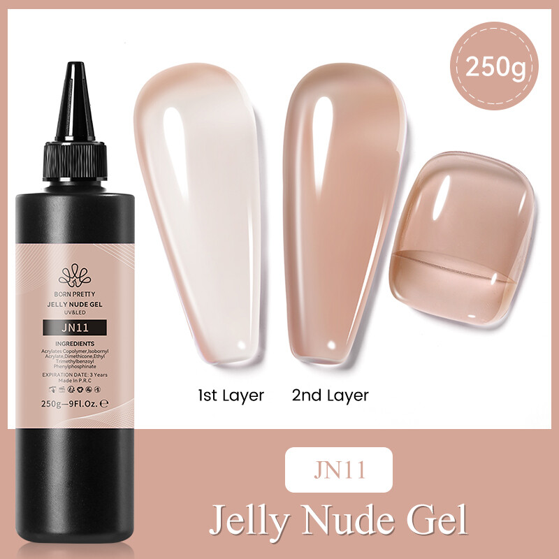 BORN PRETTY Jelly Nude Gel Nagellack 10ml Translucent Soak Off UV Nagellacke - Bild 80 von 157
