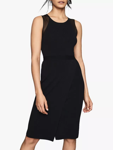 REISS Women's Size Medium Black Leila Knit Bodycon Dress Sleeveless NWT $330