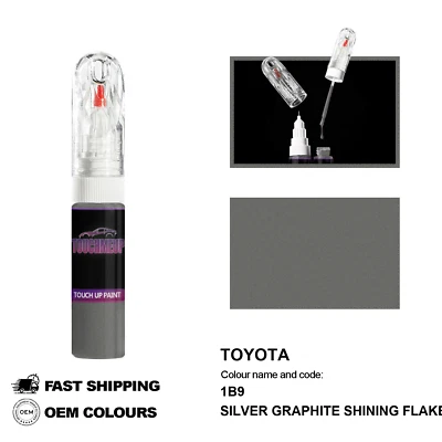 POUR TOYOTA SILVER GRAPHITE SHINING FLAKE 1B9 Kit de fixation brosse stylo pe... - Photo 1/4