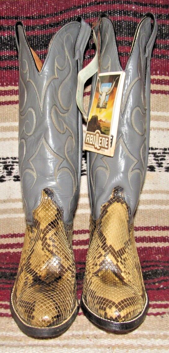 Round Toe Sturgis Dan Post Python Boots Mens Women's Snakeskin