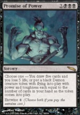 [4x] Promise of Power Slight Play, English Mirrodin MTG Magic