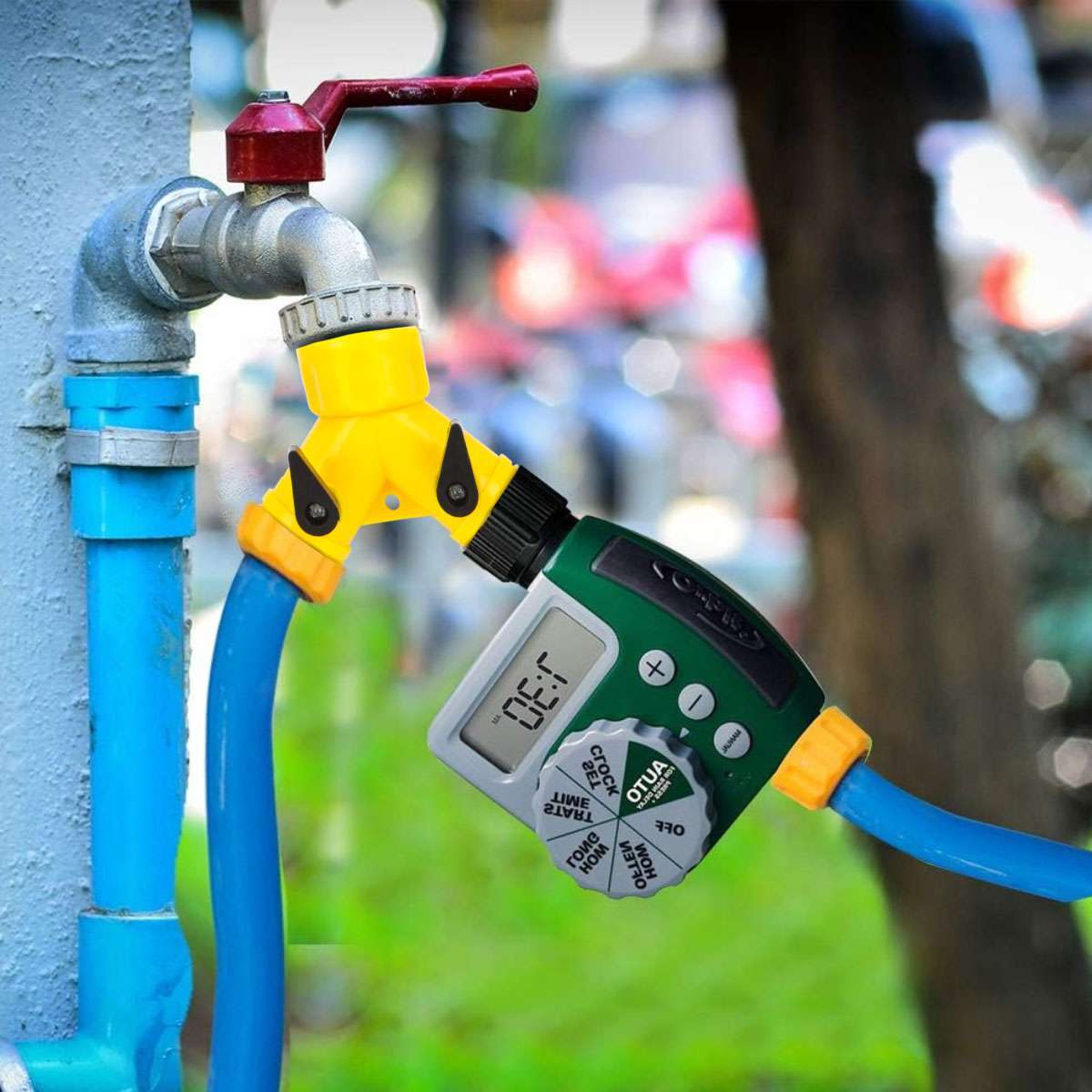 1~4pcs Water Hose Splitter 2 Way 3/4" Hose Connector Outdoor Garden Y Valve Pipe