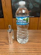 RARE ABSOLUT VODKA EMPTY MINI SILVER DISCO COVER FROM MEXICO -GREAT FOR DISPLAY