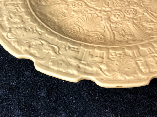 Antique 19th Century Raised Relief Drabware Plate (possibly Ridgway) 8-1/2" - Picture 5 of 9
