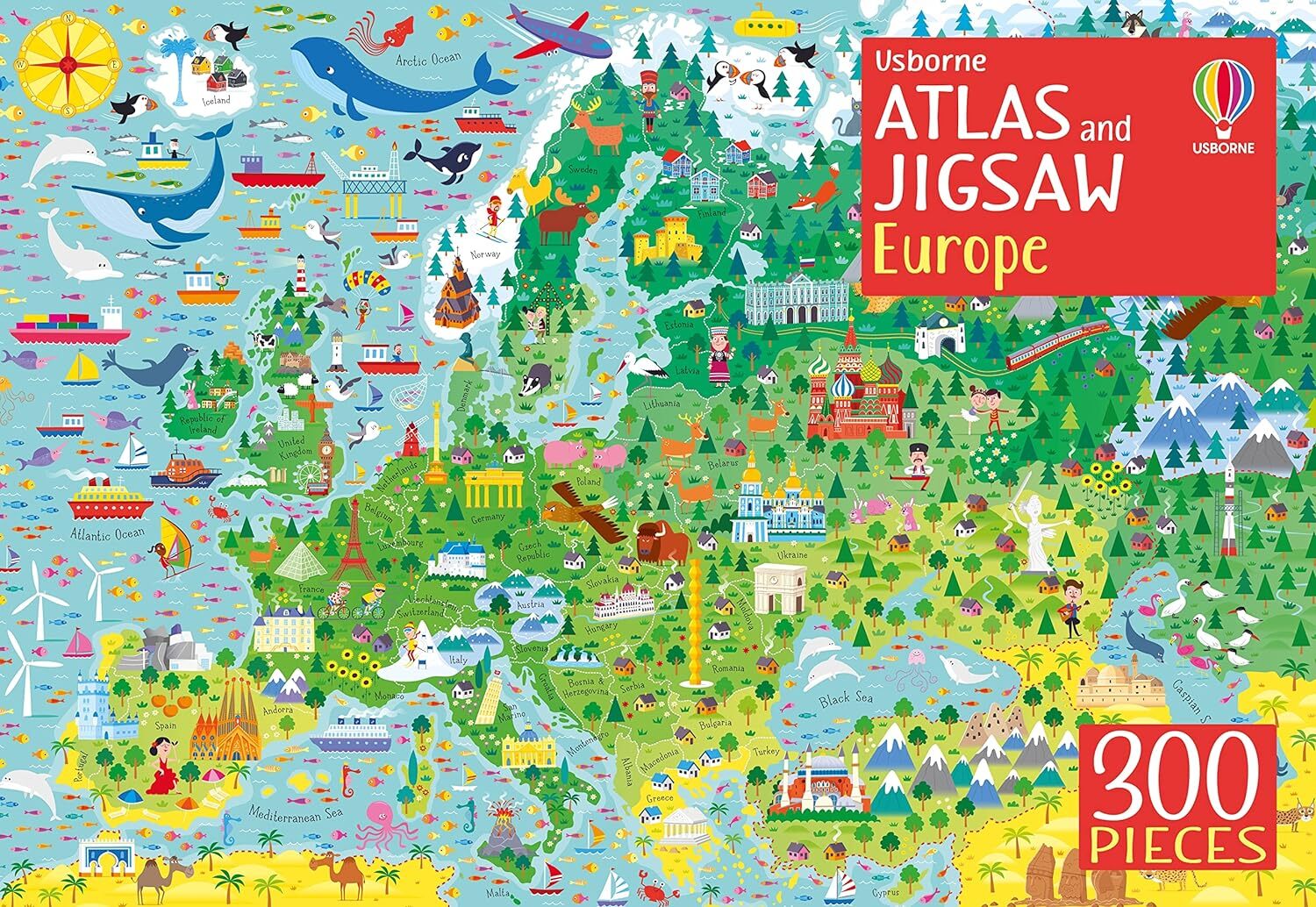 9781474948067 Europe (Usborne Atlas and Jigsaw): 1 (Usborne Book and Jigsaw) - J