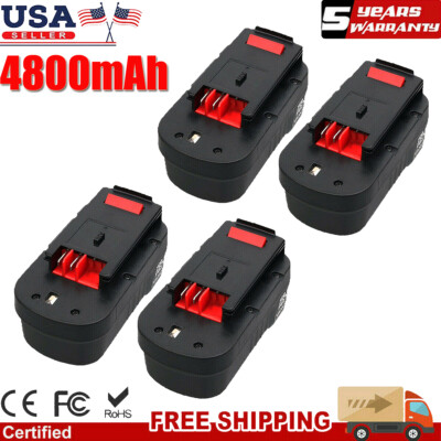 1~4Pack 18V for Black and Decker HPB18 18 Volt 4.8Ah Battery HPB18-OPE 244760-00