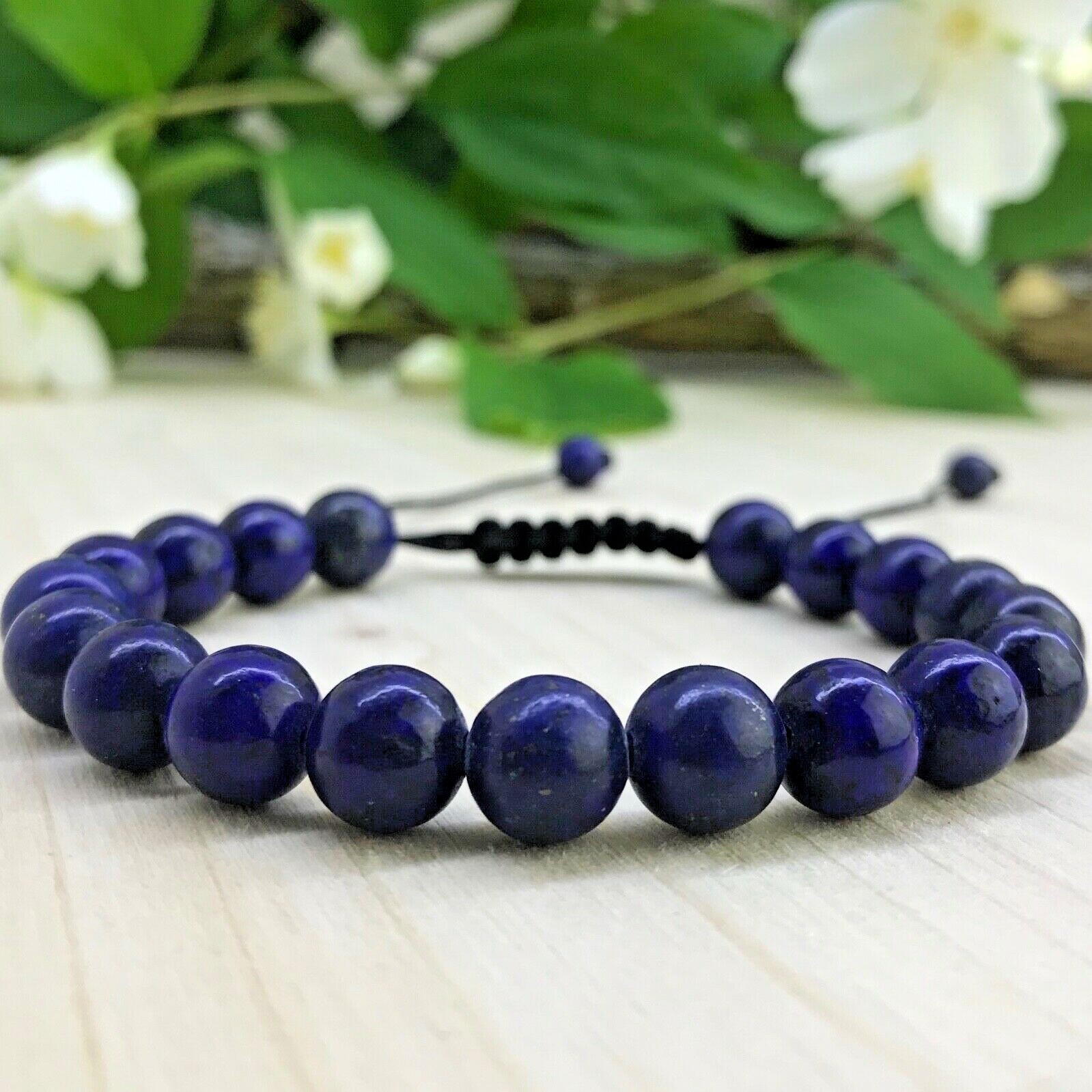 Bracelet Lapis Lazuli véritable, bijou tibétain de protection et de paix intérieure