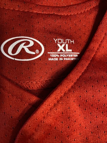 Rawlings Blank Red Mesh Vest Jersey size Youth XL - Picture 4 of 5