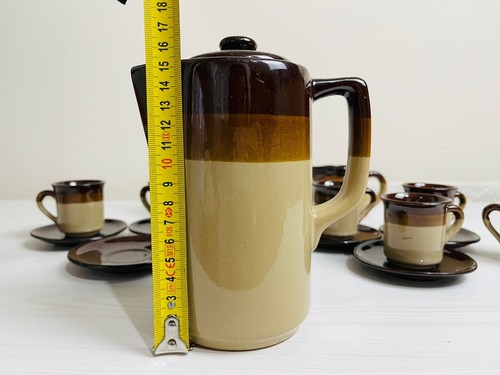 Set Completo da caffè Caffettiera 6 Tazzine zuccheriera lattiera Vintage Anni 70 - Foto 12 di 12