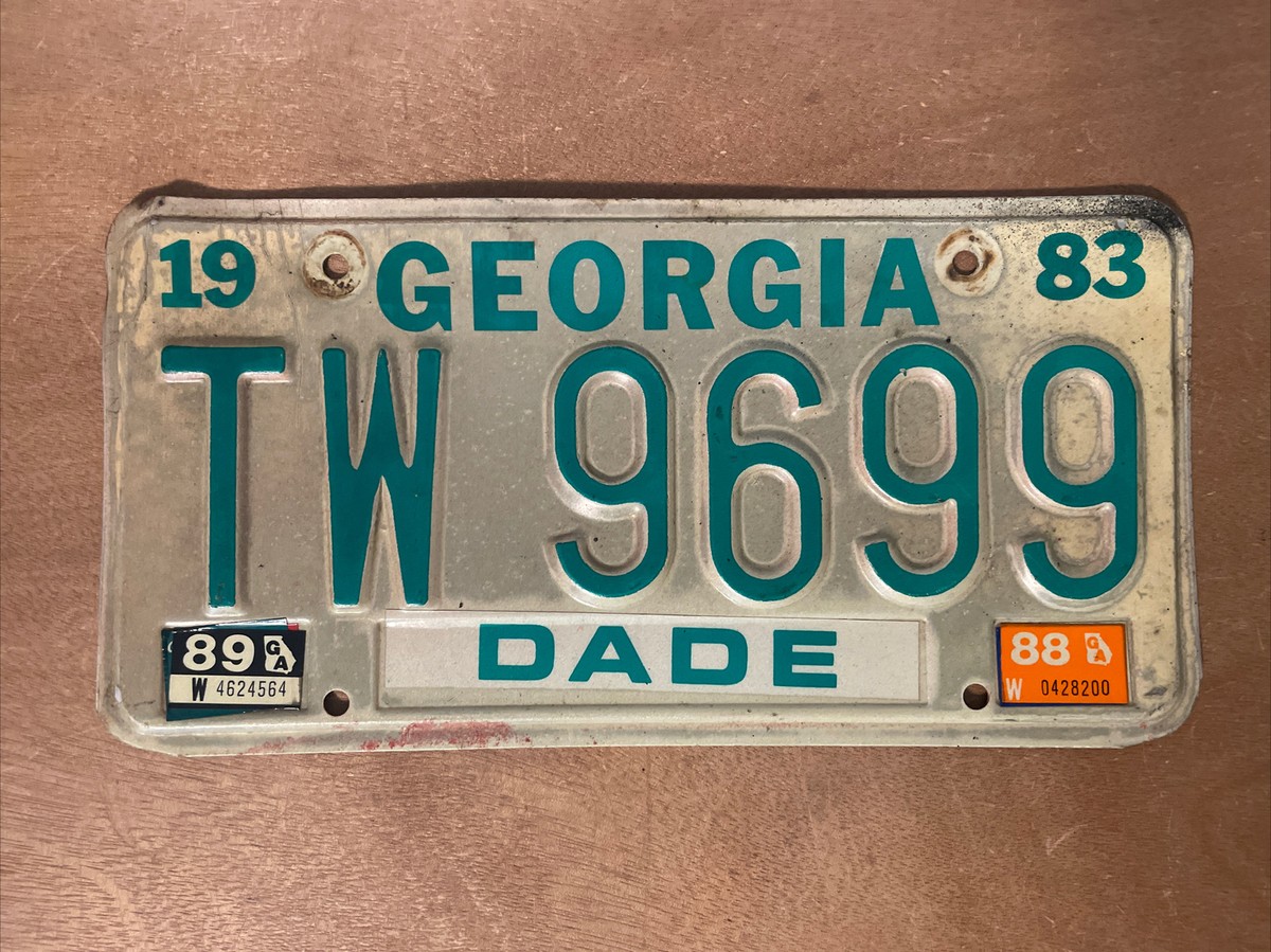 昭和のカードなど計592個 1983 1988 1989 Georgia License Plate # TW 9699 Dade County | eBay