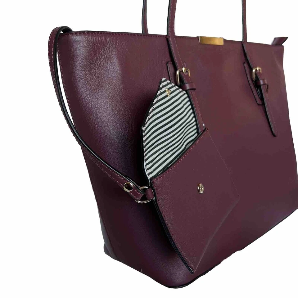 Bolsa de ombro feminina Hilary Radley couro Jane com bolsa removível marrom - Imagem 3 de 4