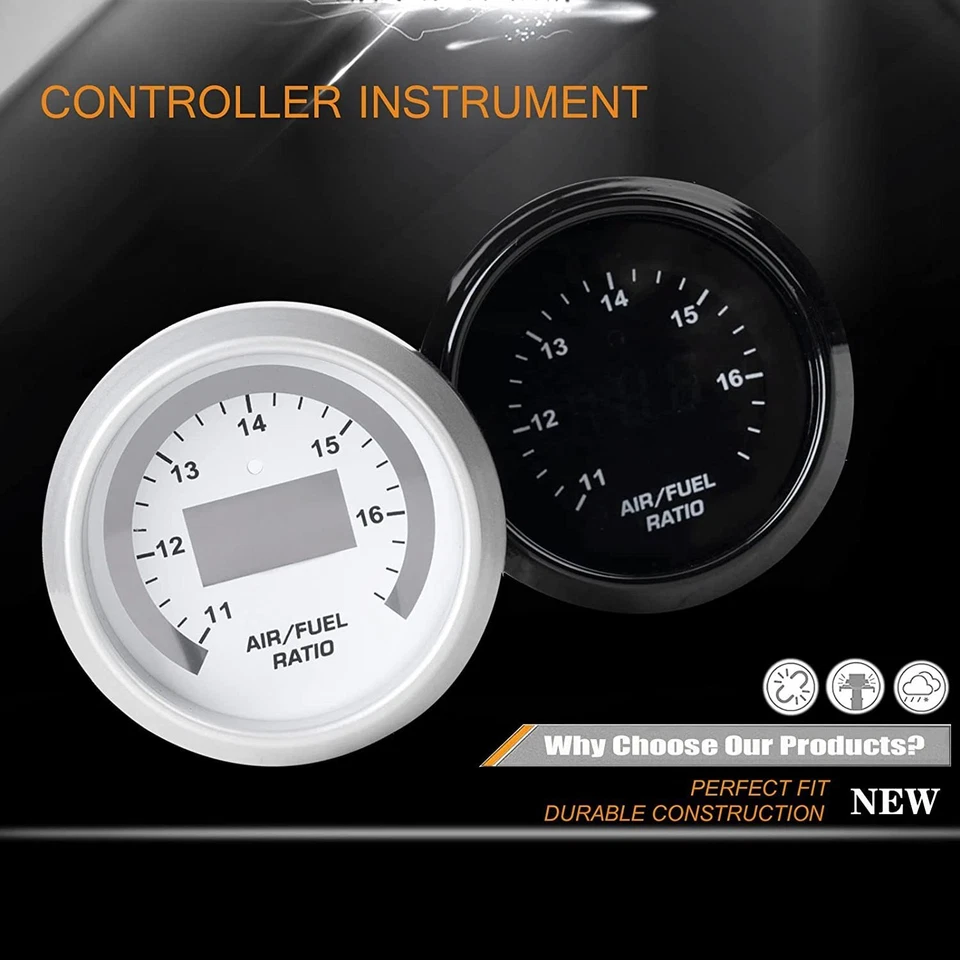 New 30-4110 Air/Fuel Ratio Gauge AFR 52mm with 4.9 LSU Sensor WideBand A/F - Image 3 of 4