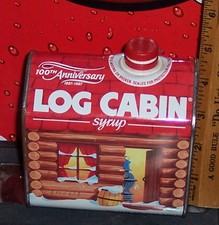 LOG CABIN SYRUP 100TH ANNIVERSARY 1887 - 1987 CONTAINER
