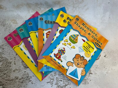 Teacher Created Resources PreK - 1 Book Lot Of 6 NEW Numbers Patterns Money Sort