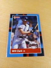 1988 DONRUSS #204 WILL CLARK San Francisco Giants Baseball Card, 1st Base. (NM)