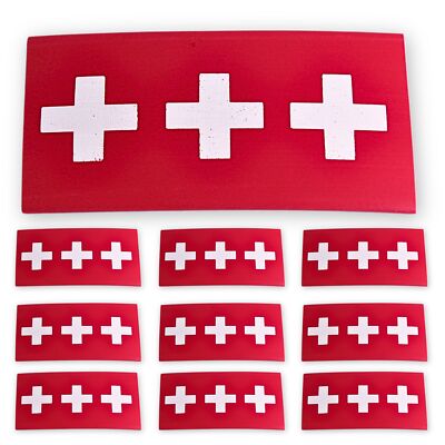 0 Gauge 3:1 Heat Shrink with Positive/Plus Logo 10 Pack Red
