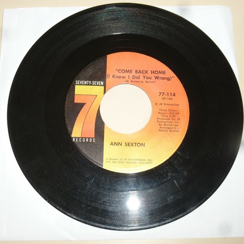 NORTHERN SOUL / FUNK 45 RPM RECORD - ANN SEXTON - SEVENTY SEVEN 114 - Picture 2 of 2