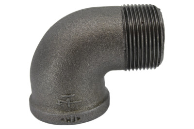 Schwarz Temperguss M&F Winkel (Stecker auf Innenbogen) Rohrverschraubung 32 mm (1 1/4'')