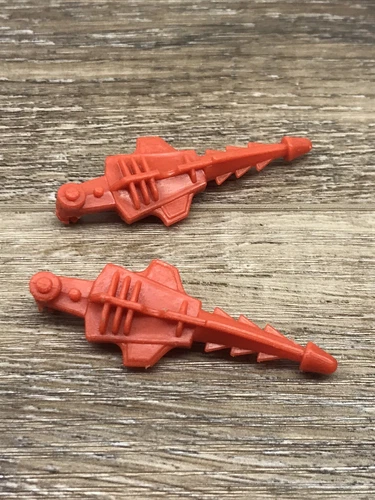 1983 MOTU Stridor Vintage Orange He-Man Battle Horse Oem Replacement Guns