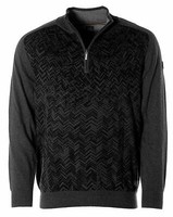 Kitaro Herren Pullover Strick Troyer-Kragen -BUENOS AIRES- (Anthrazit, Xl) Y2589