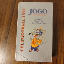 1991 JOGO CFL SEALED FOOTBALL BOX 36 PACKS, 10 CARDS PER PACK