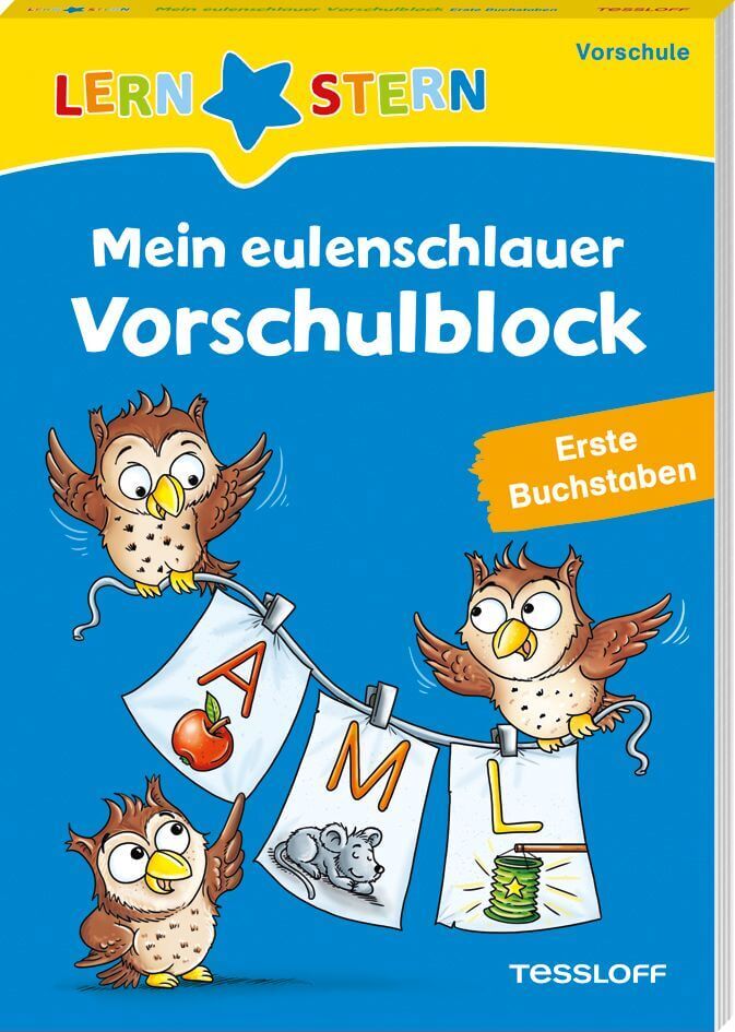 Thumbnail - Lernstern. Mein Eulenschlauer Vorschulblock. Erste Buchstaben