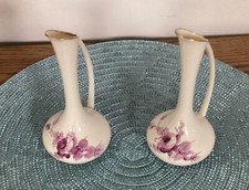 VTG Kaolena Calif Pitcher Bud Vases (2) Matching Pair 6” Tall