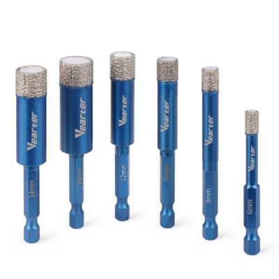 6-16mm 1/4 Hex Handle Vacuum Brazed Diamond Dry Drill Bits Hole Saw Cutter 