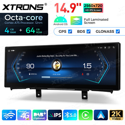 14.9 Inch CarPlay Android 14 Stereo For BMW 1 2 Series F20 F21 F22 F23 NBT 4+64G