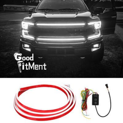 For Ford F150 F250 F-350 Start Scan Dynamic LED Hood Light Strip Turn Signal 180