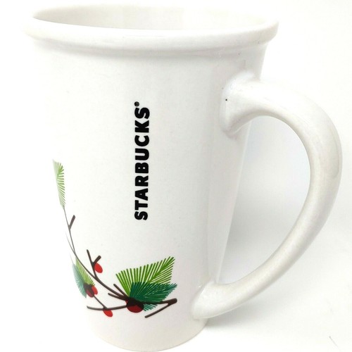 Taza alta de café Starbucks 21 oz navidad 2011 Holiday Holly Grande Latte crema - Imagen 11 de 12