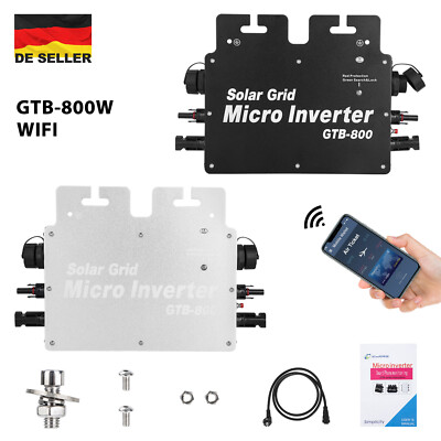 GTB 800W MPPT Solar Wechselrichter Grid Tie Micro Inverter WIFI App Steuerung