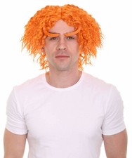 Men Curly Short Orange Wig HM-695