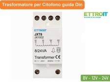 Trasformatore Per Citofono Da 220V a 8/12/24V Per Guida DIN  - Input 220V JX1002
