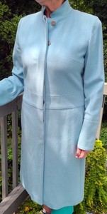 baby blue wool coat womens