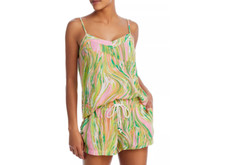 Pj Salvage Cami Shorts Pajama Set Limeade Size XL 7102