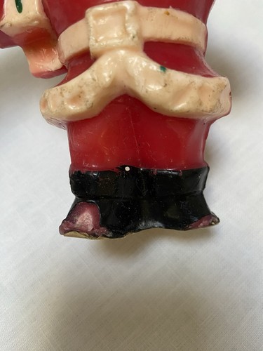 Vtg Gurley Santa Claus Wax Candle Gift Standing Red White 7" Christmas Novelty - Picture 8 of 19