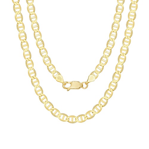 10K Yellow Gold Solid Mens 5mm Anchor 
