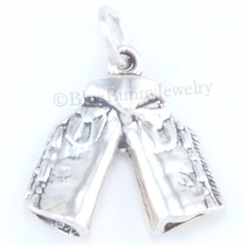 CHAPS Charm Cowboy Horse Jewelry Western charm Pendant Sterling Silver 925 3D