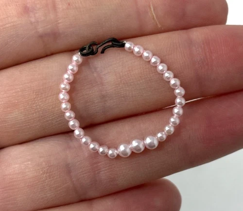 New ListingVintage 1960s Barbie Doll Pale Pink Graduated Pearl Necklace Original