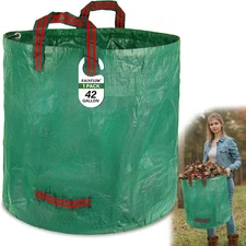 1PC Yard Waste Bag-42 Gallon Trash Bags,Reusable Lawn Leaf Bags,Standable Garden