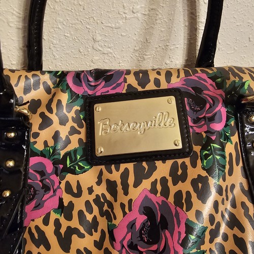 Betsey Johnson Vintage Leopard Print Satchel - Picture 2 of 10