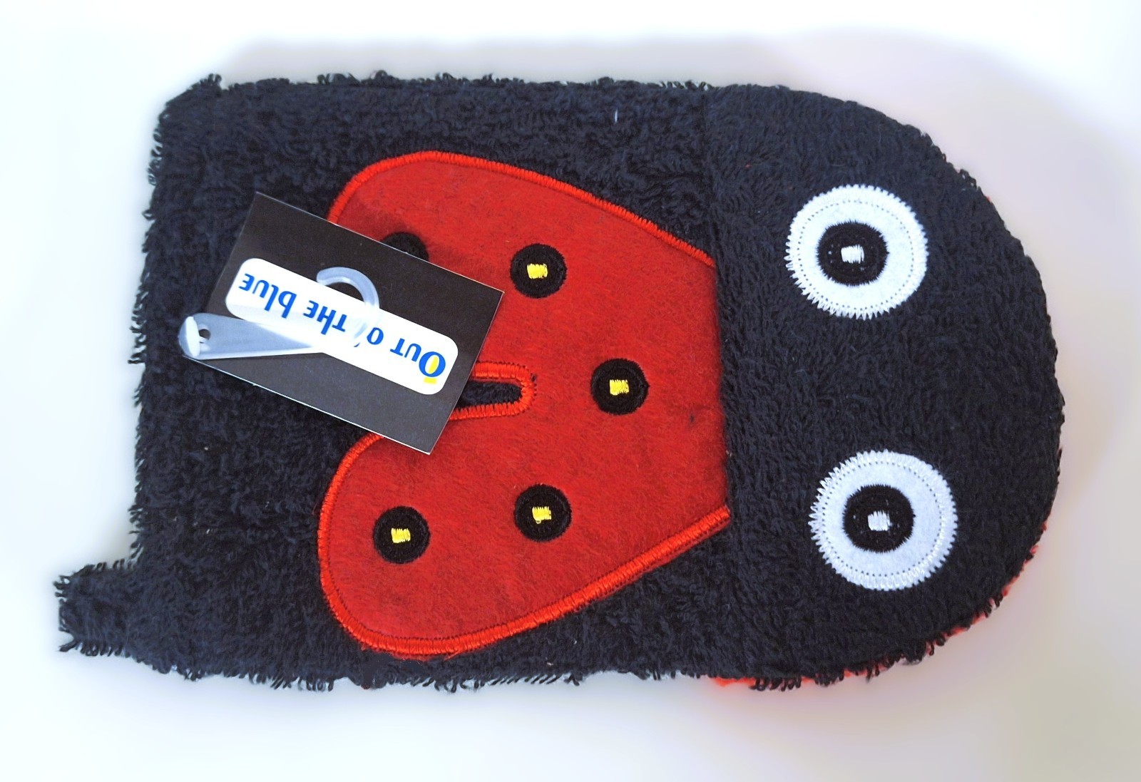 Gant de toilette pour enfant Coccinelle pour laver la peau sensible sans irritation