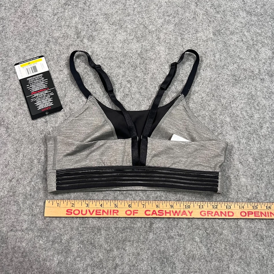 NWT Oakley Heathered Gray Black Sessions Athletic Sports Bra Women's Size Medium - Image 3 of 4
