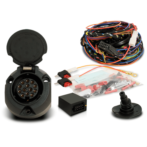 STEINHOF Nuovo gancio di traino fisso compatibile con VW Golf V 1K PLUS minivan 5-porte 02.2005-02.2009 con 13-poli kit elettrico universale