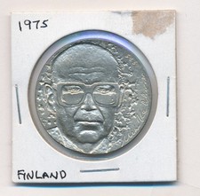 1975 FINLAND 10 MARKKAA (PRESIDENT KEKKONEN) SILVER COIN